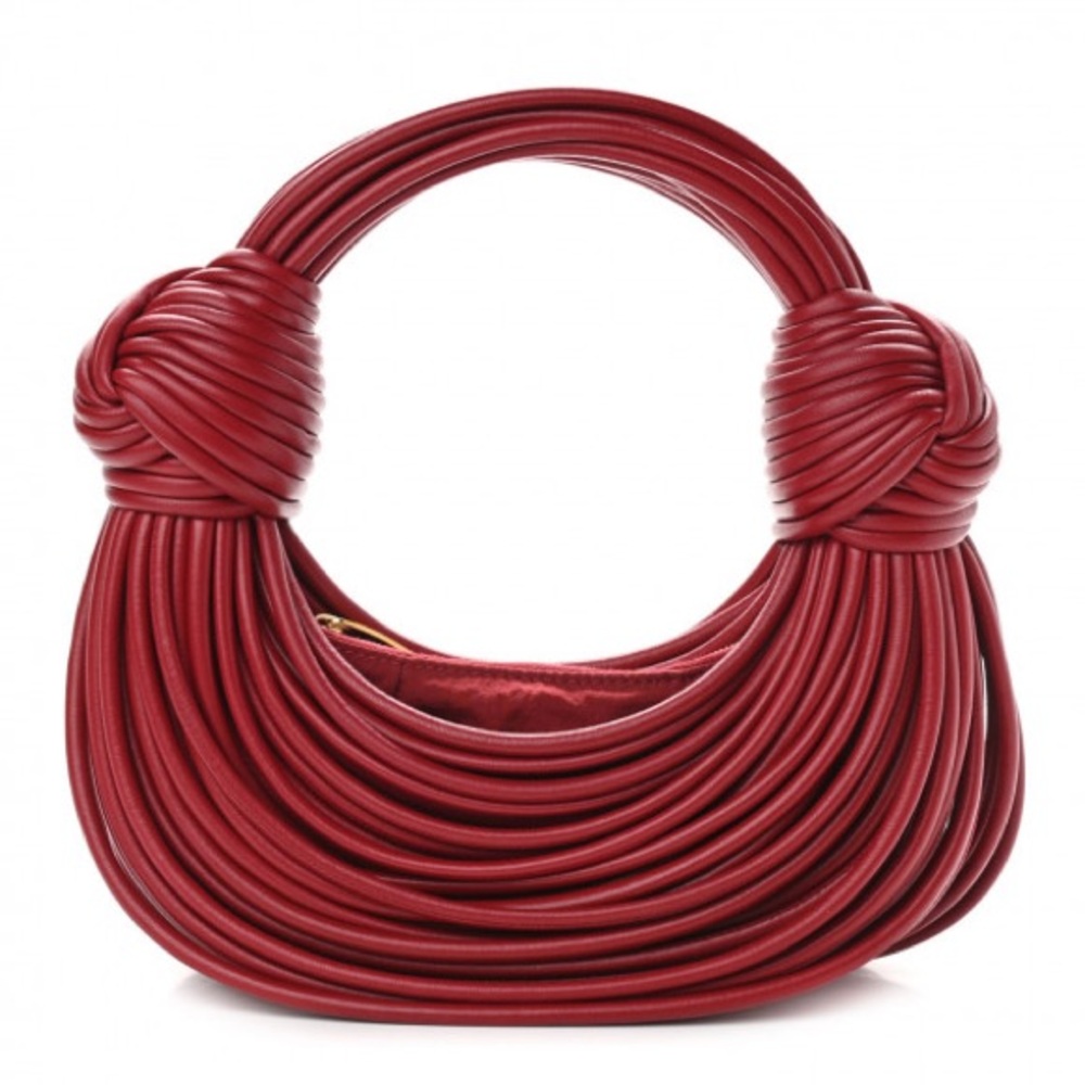 Bottega Veneta Double Knot Tote Bag In Red Tubular Spaghetti